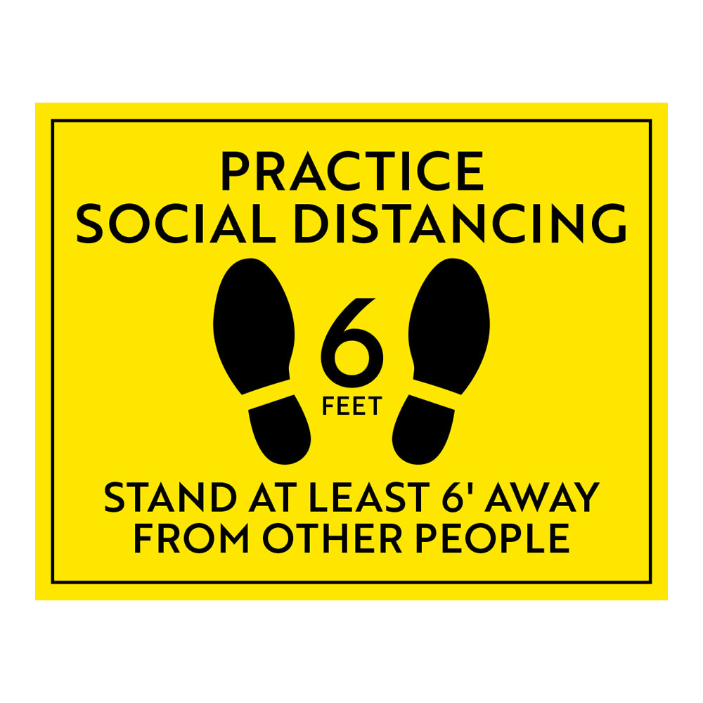 Social distancing outlet signs