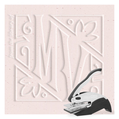 Slant Monogram Book Embosser