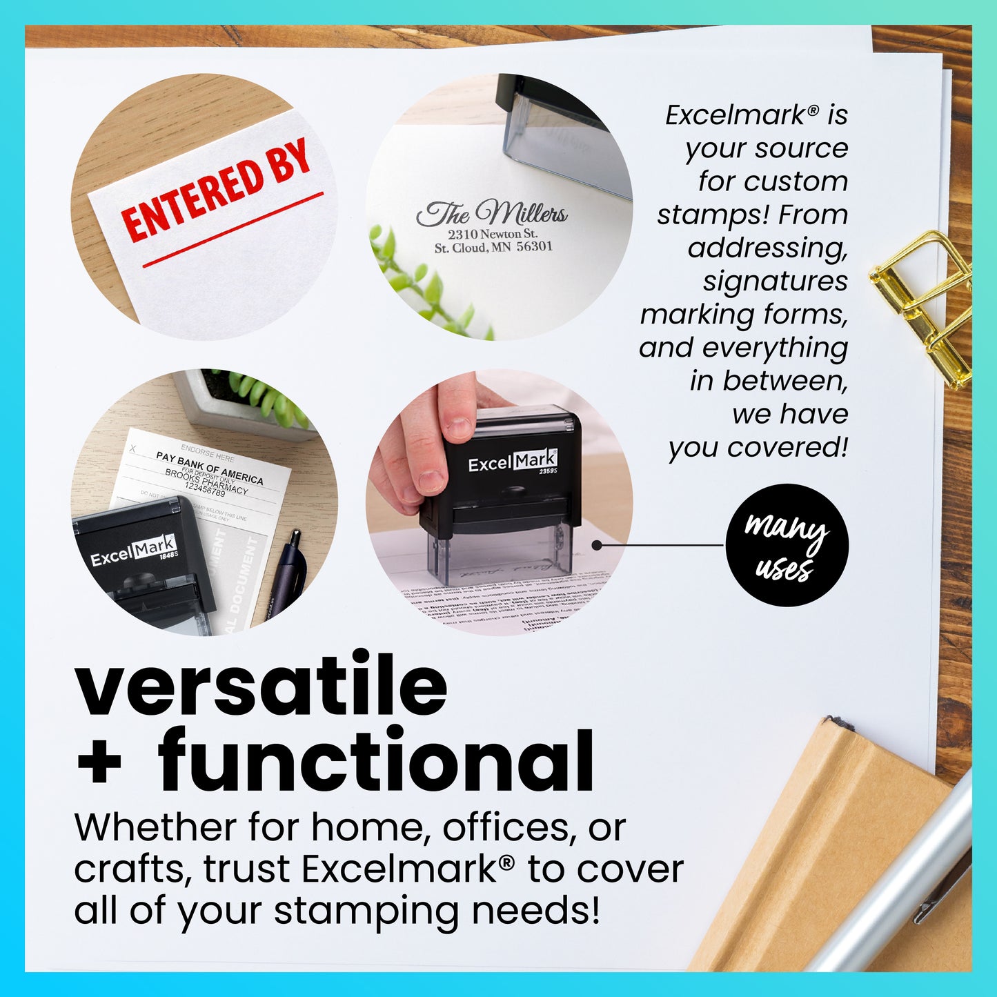 ExcelMark Self-Inking Stamps