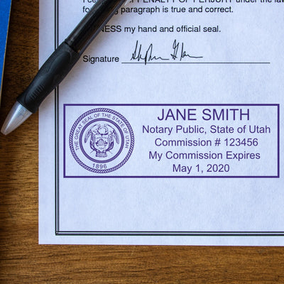 Pre-Inked Utah Notary Stamp