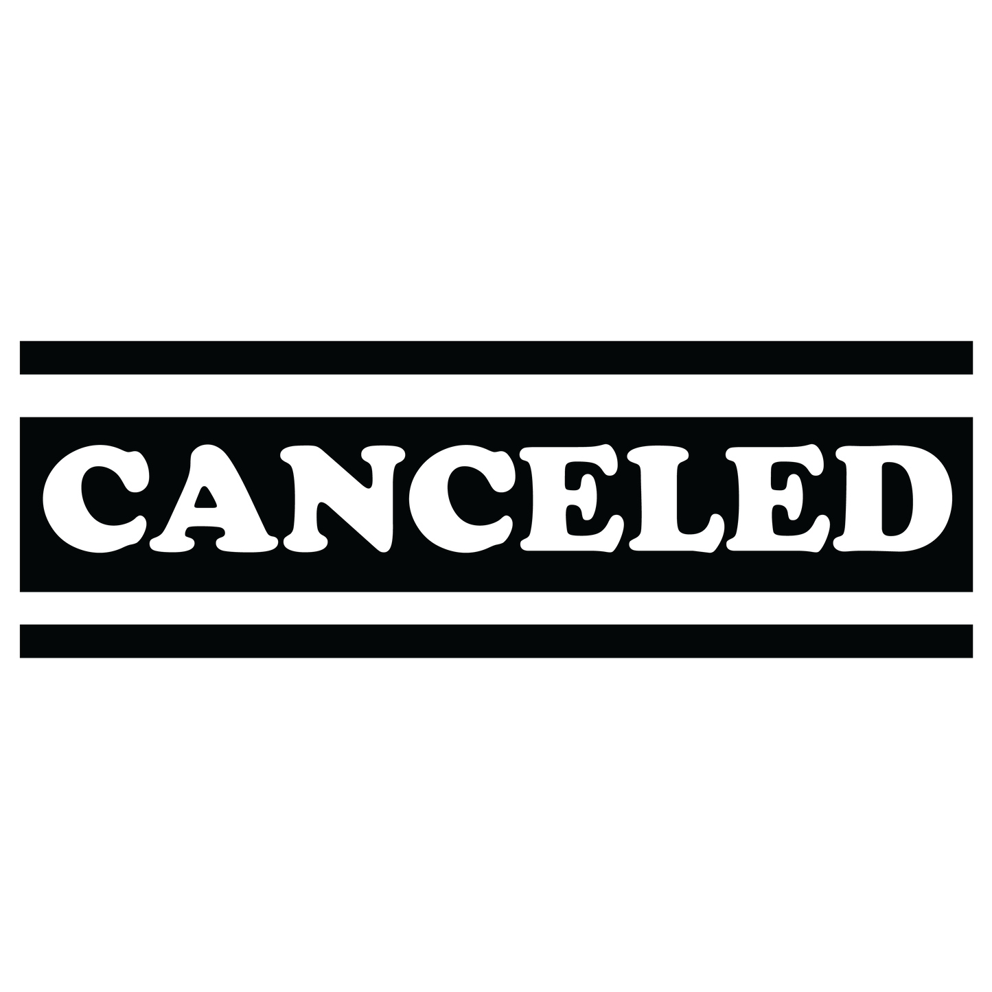 Bold Double Line CANCELED Stamp