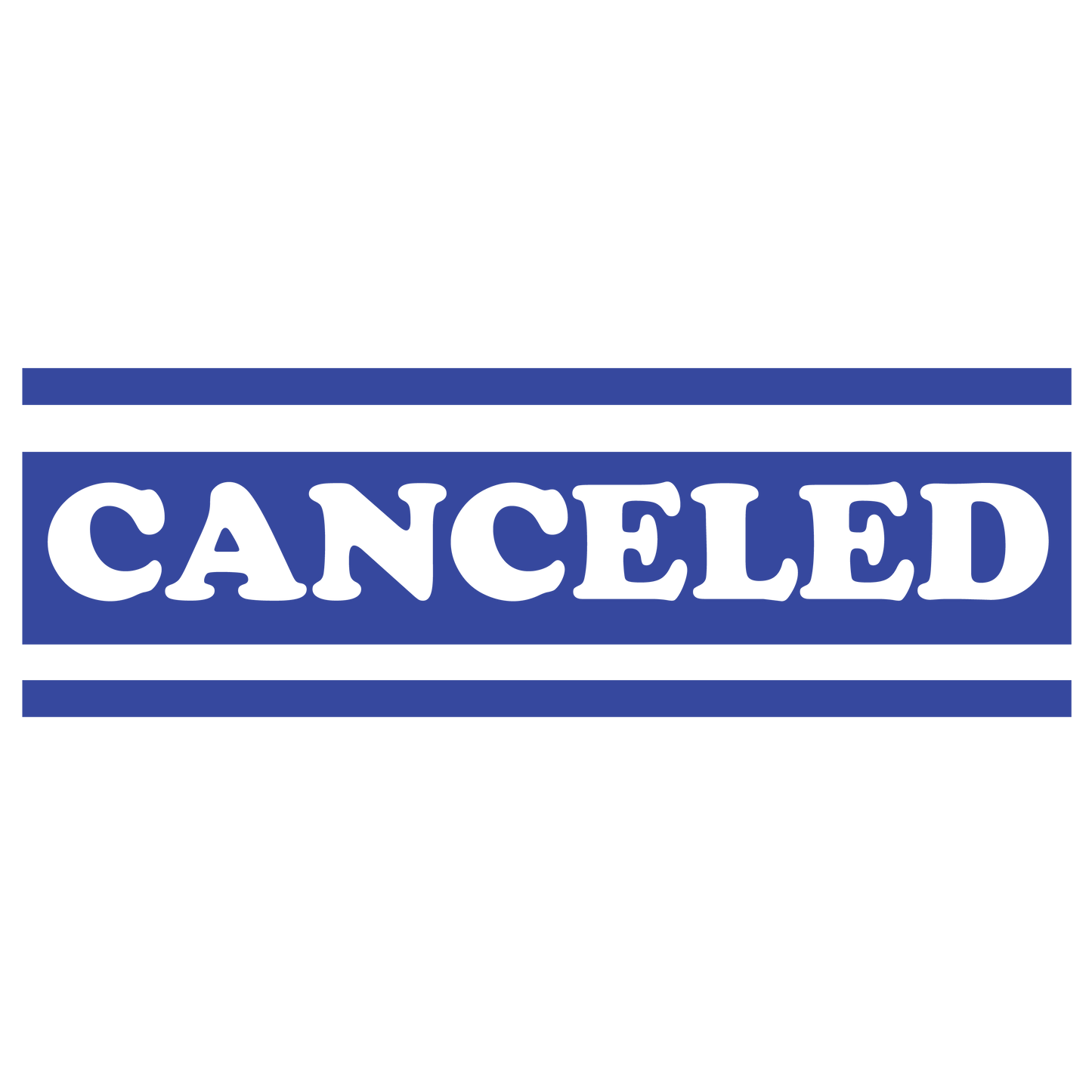 Bold Double Line CANCELED Stamp