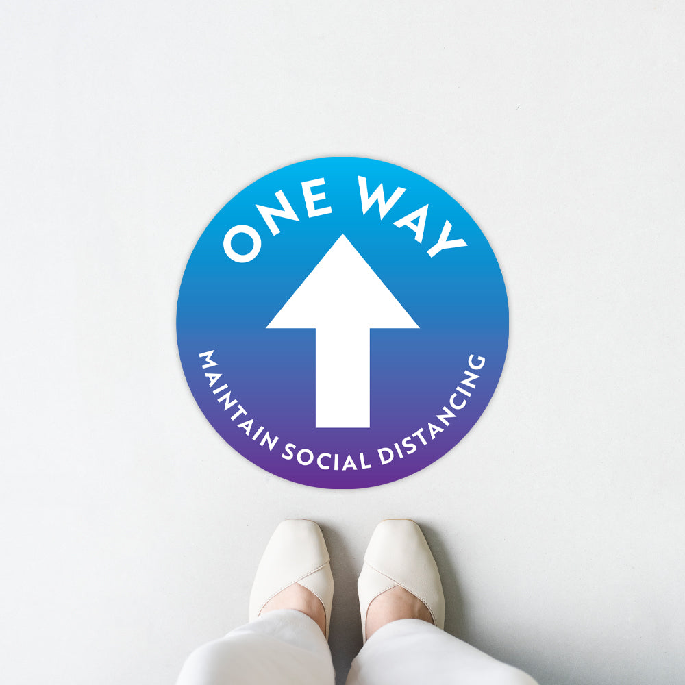 One Way Arrow Floor Decal