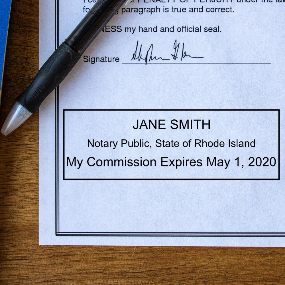 Self Inking Rhode Island Notary Stamp DiscountRubberStamps