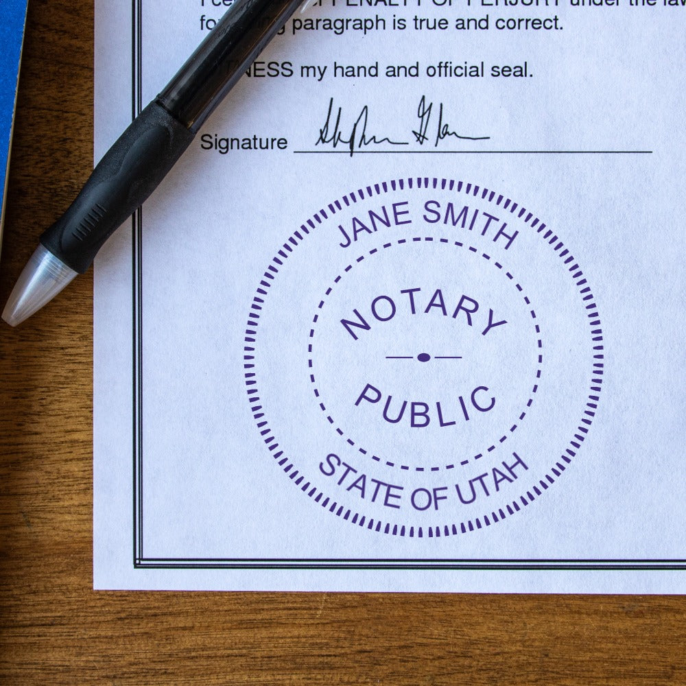 Round Utah Notary Stamp DiscountRubberStamps