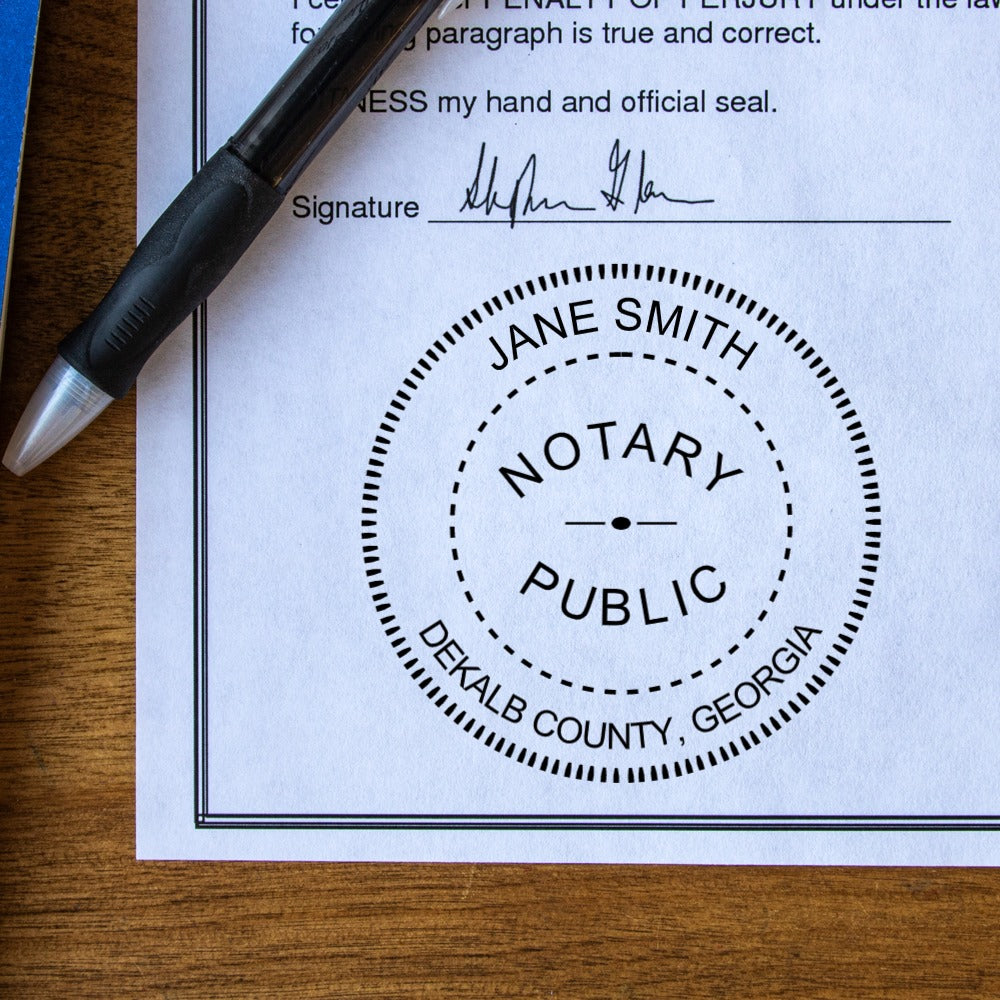 Round Georgia Notary Stamp DiscountRubberStamps