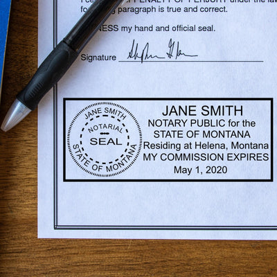 Self-Inking Montana Notary Stamp