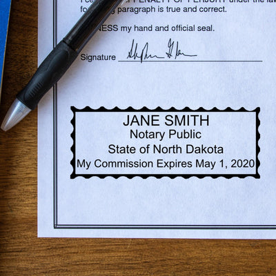 Self-Inking North Dakota Notary Stamp